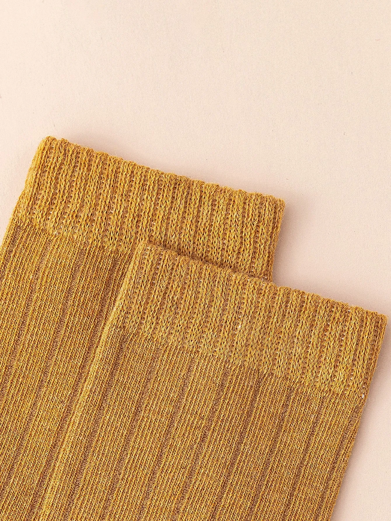 10pairs Simple Ribbed Crew Socks