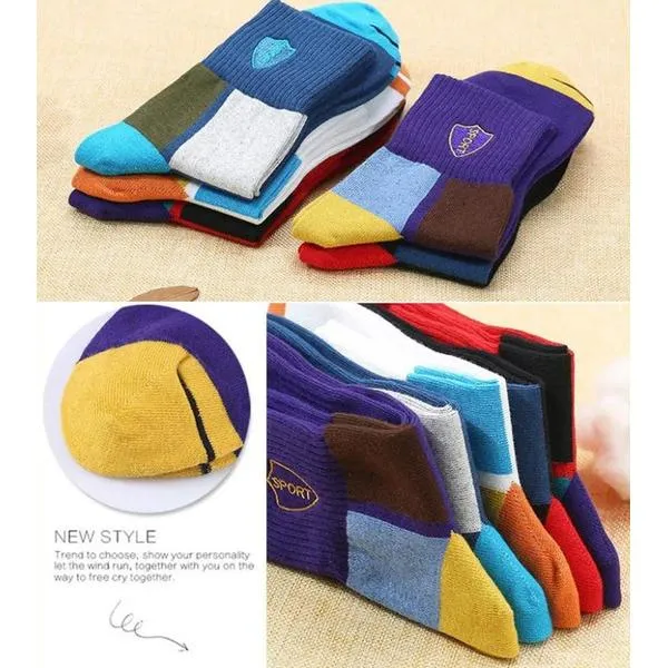 5-Pair: Men's Sports And Leisure Tube Socks