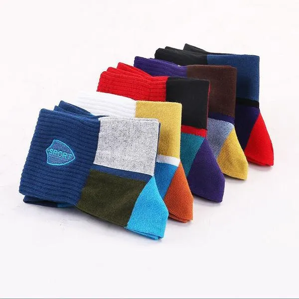 5-Pair: Men's Sports And Leisure Tube Socks