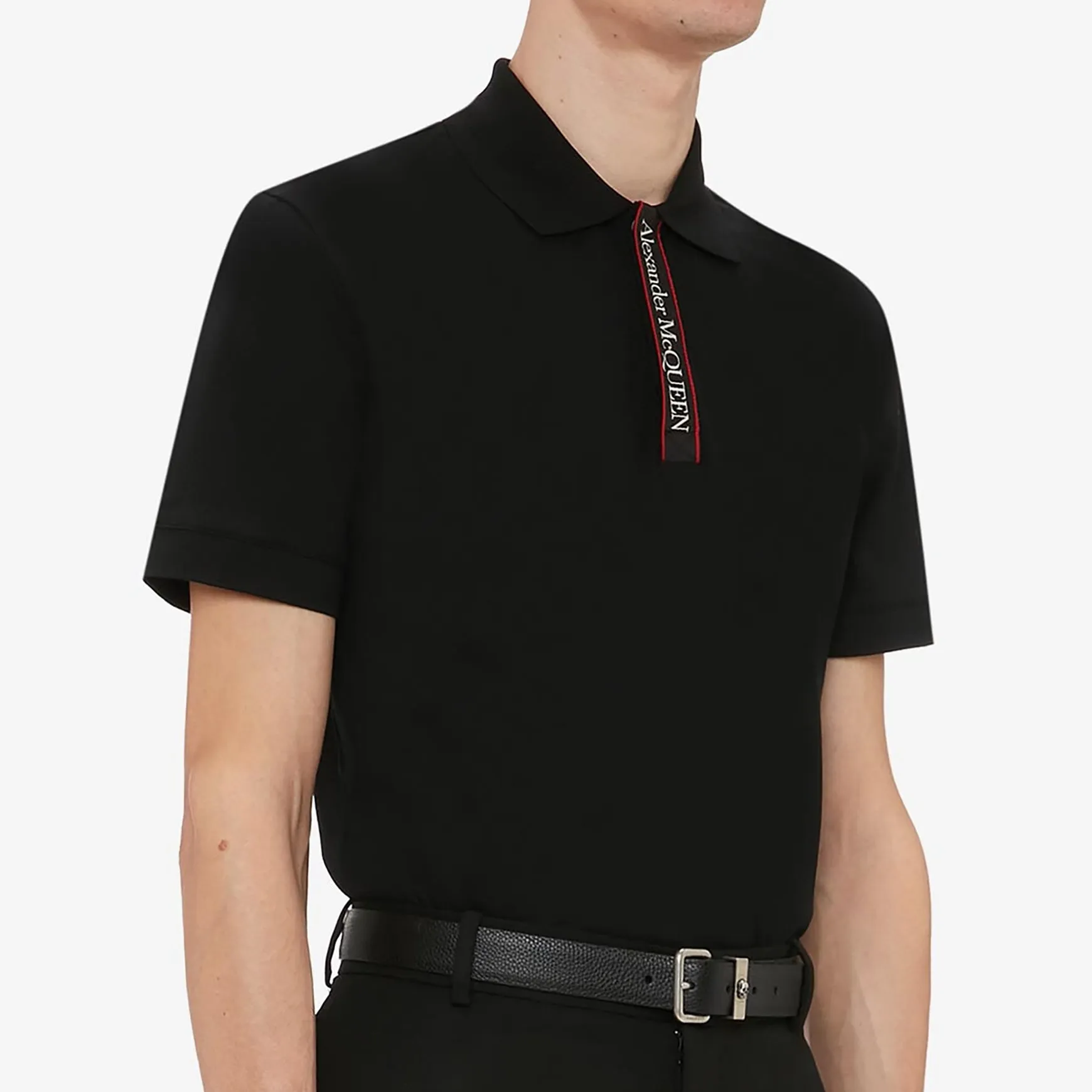 Alexander McQueen Selvedge Logo Tape Polo