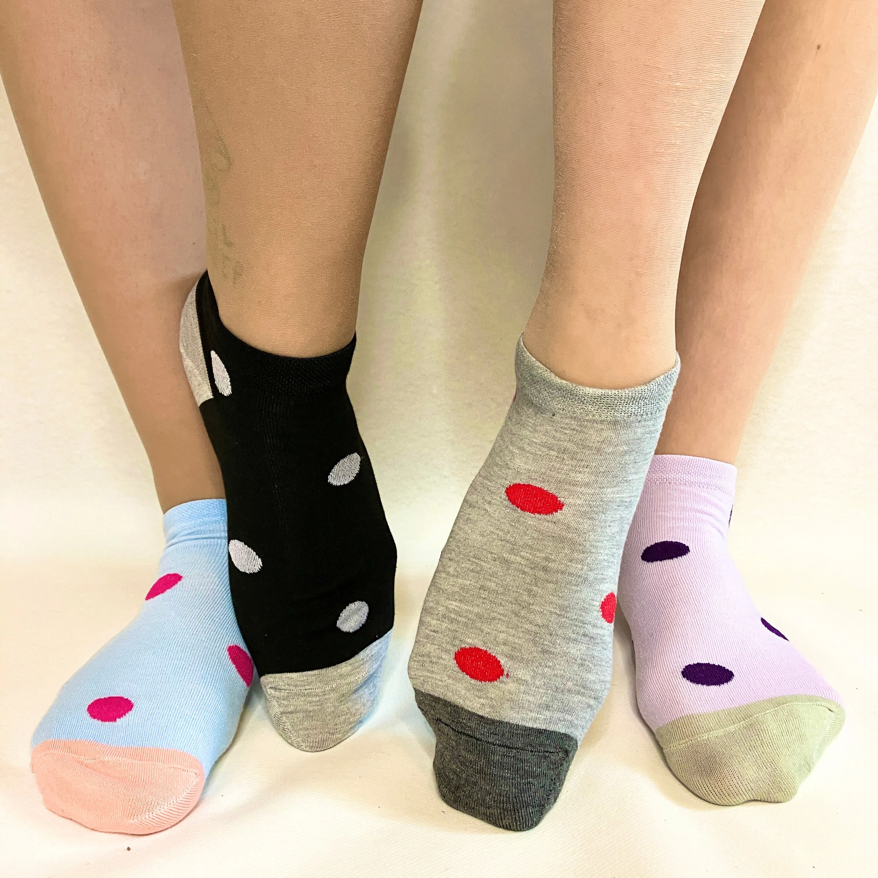 Anklets - Lilac/Purple dots