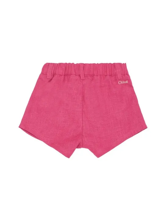 Chloé   Cotton t-shirt &amp; linen shorts 