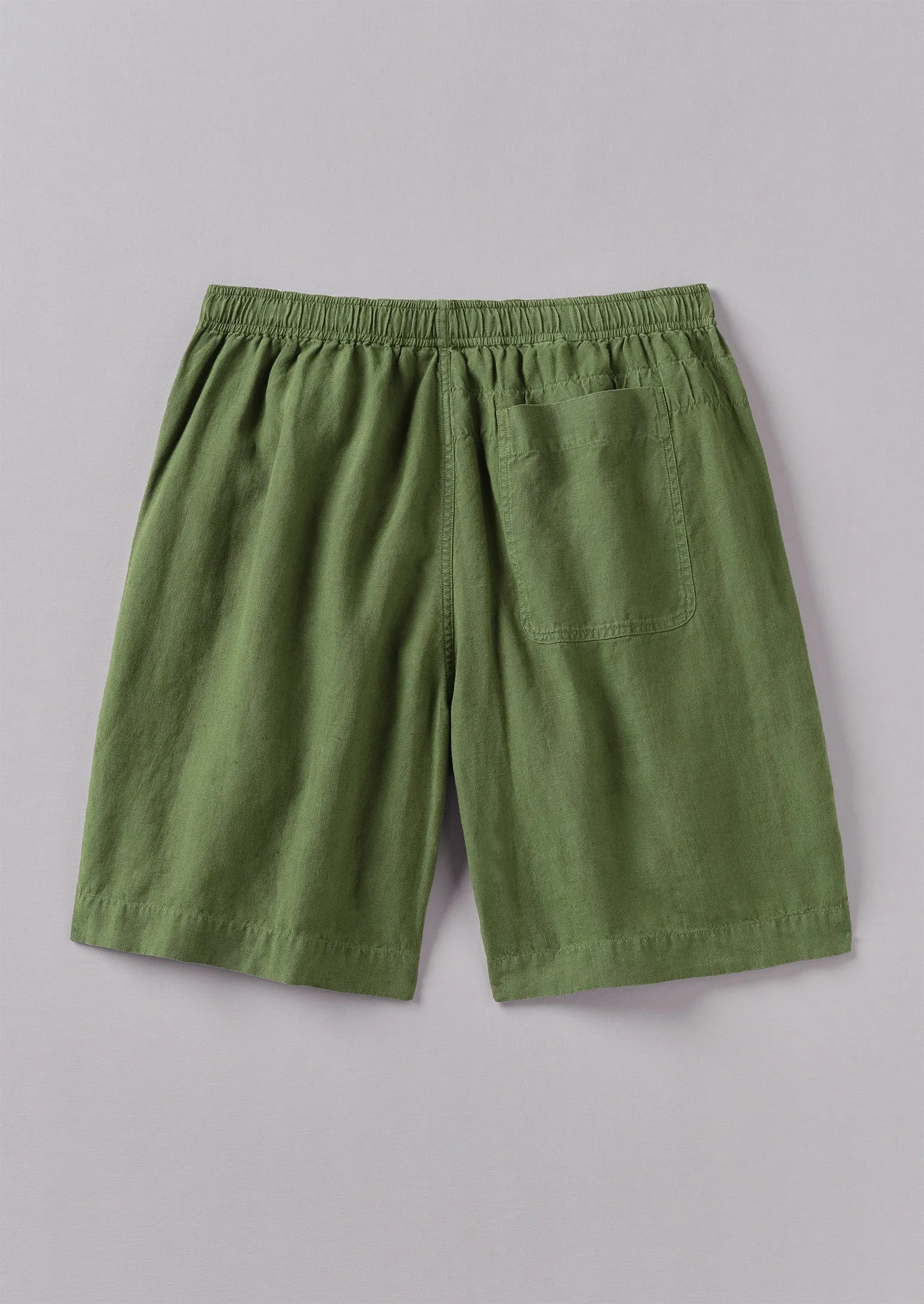 Garment Dyed Linen Drawstring Shorts | Propagator Green