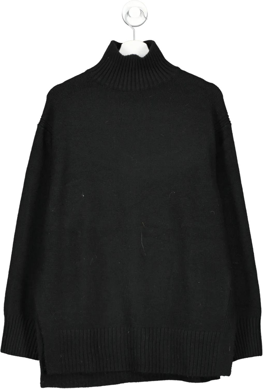 H&M Black Oversized Polo Neck Jumper UK M