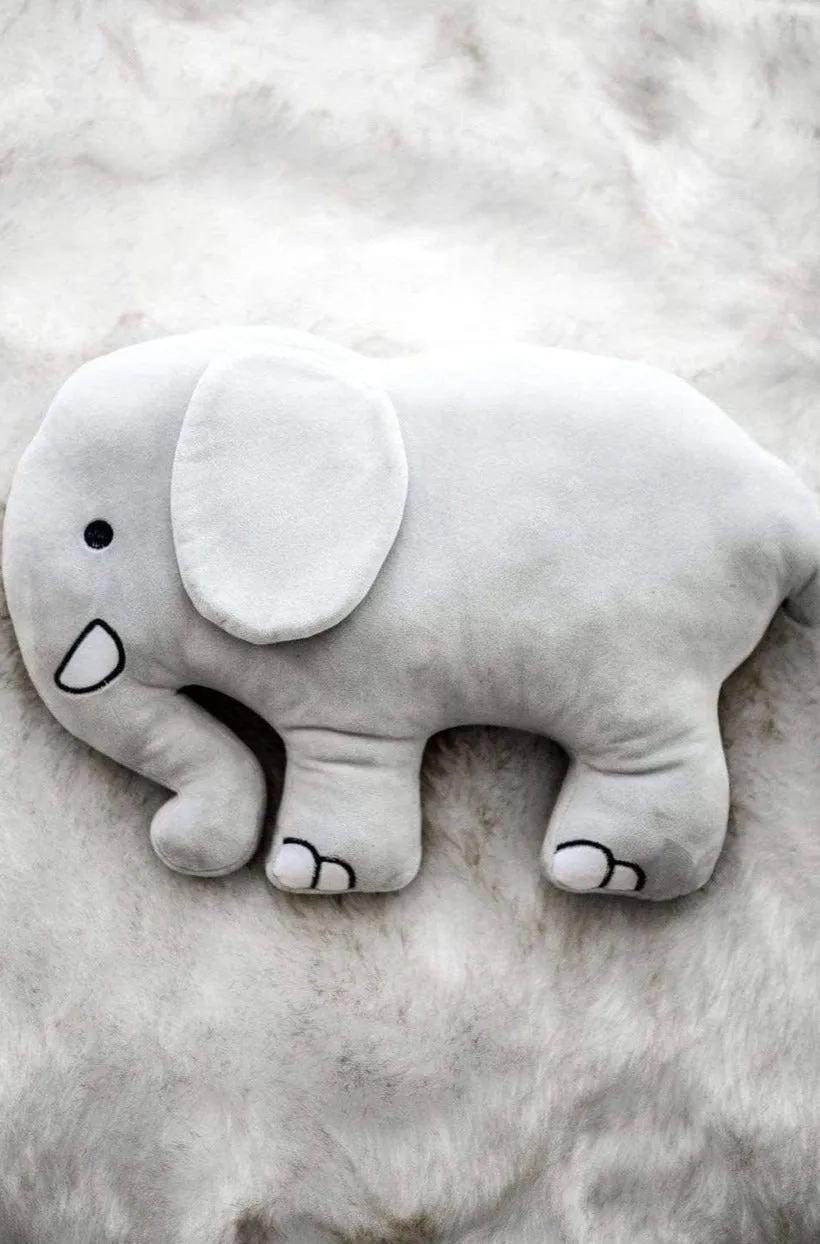 Ivory Ella Elephant Shaped Pillow