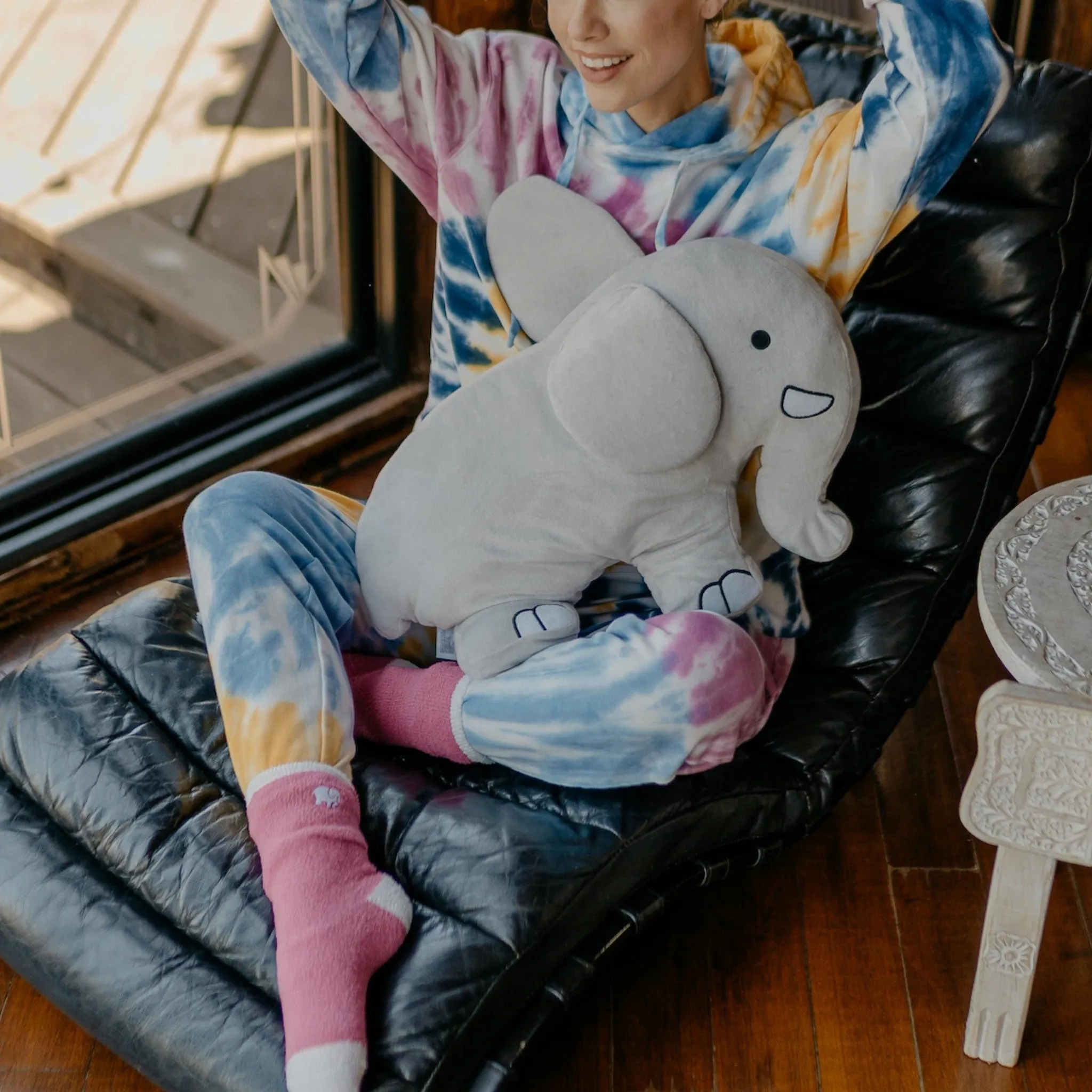 Ivory Ella Elephant Shaped Pillow