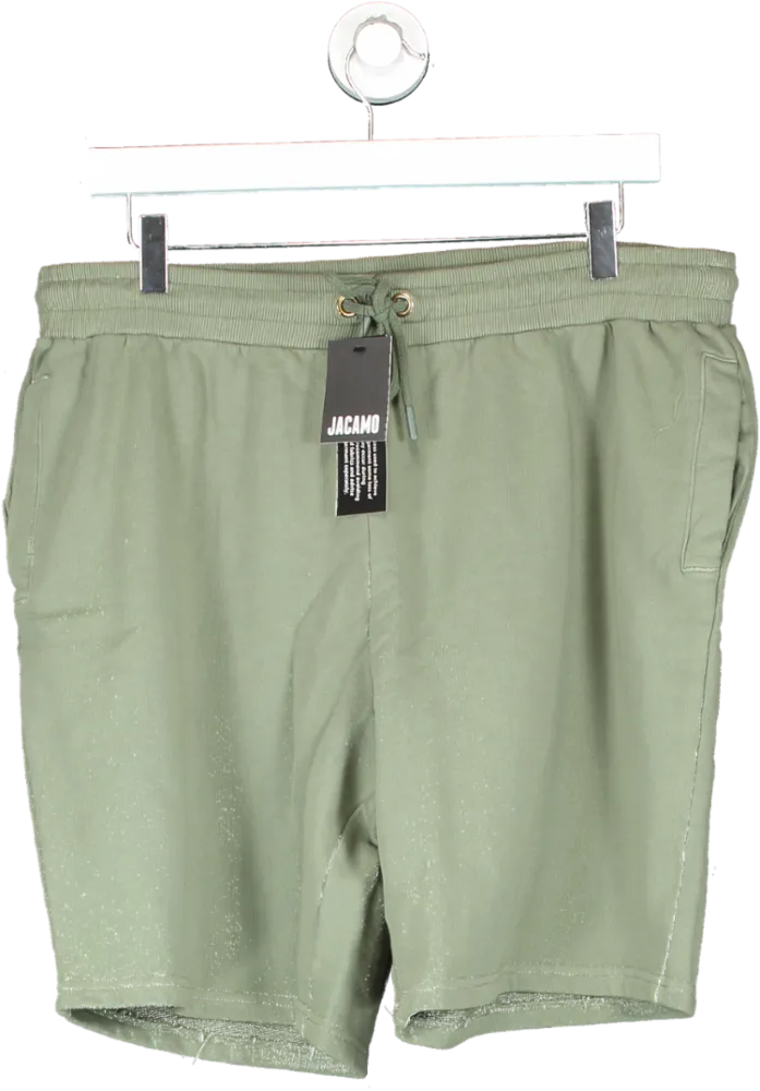 Jacamo Green Drawstring Cotton Shorts W36