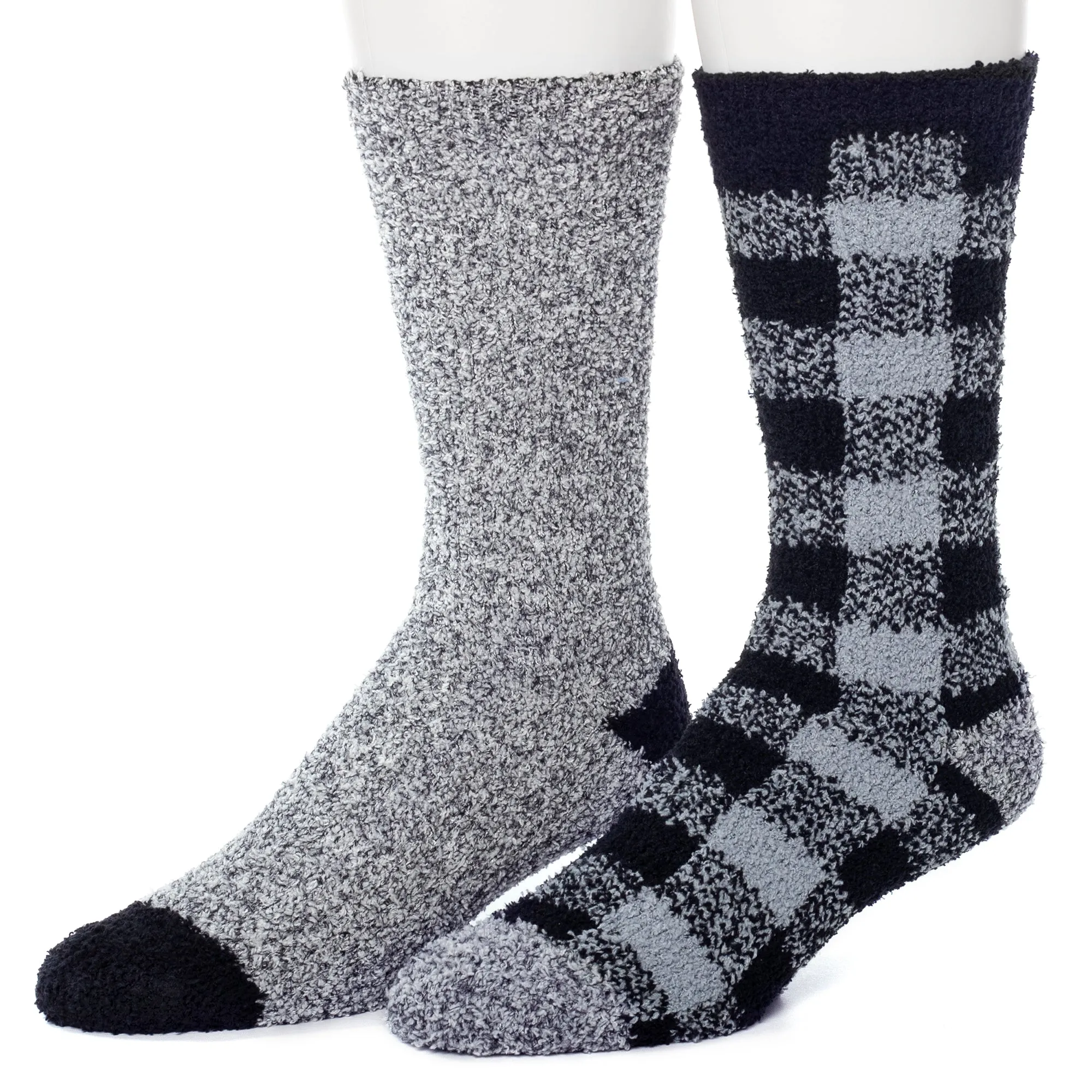 Mens Buffalo Check Cozy Sock 2PK