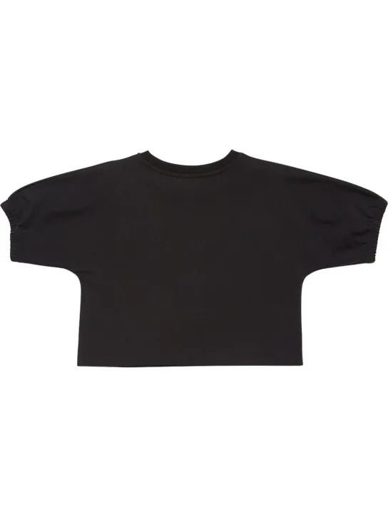 Moschino   Cotton jersey cropped t-shirt &amp; shorts 