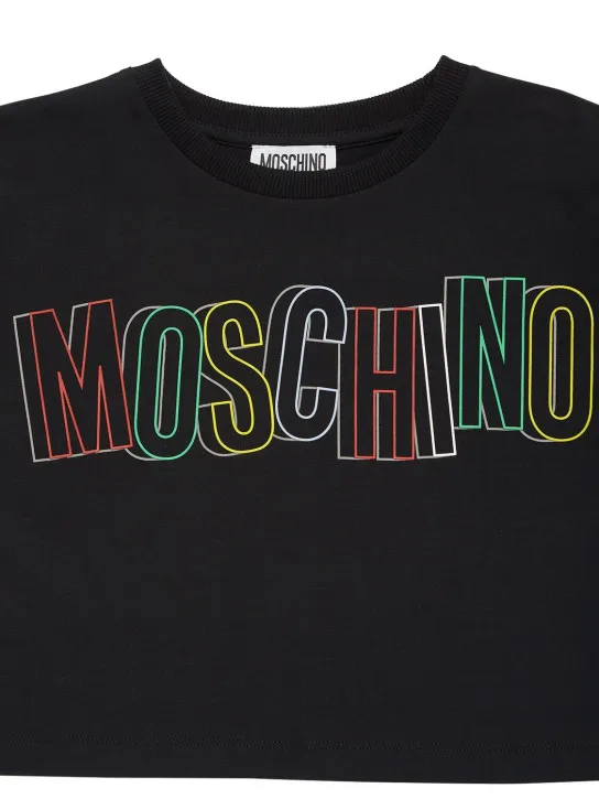 Moschino   Cotton jersey cropped t-shirt &amp; shorts 