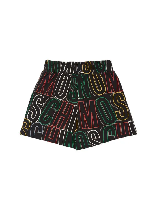 Moschino   Cotton jersey cropped t-shirt &amp; shorts 