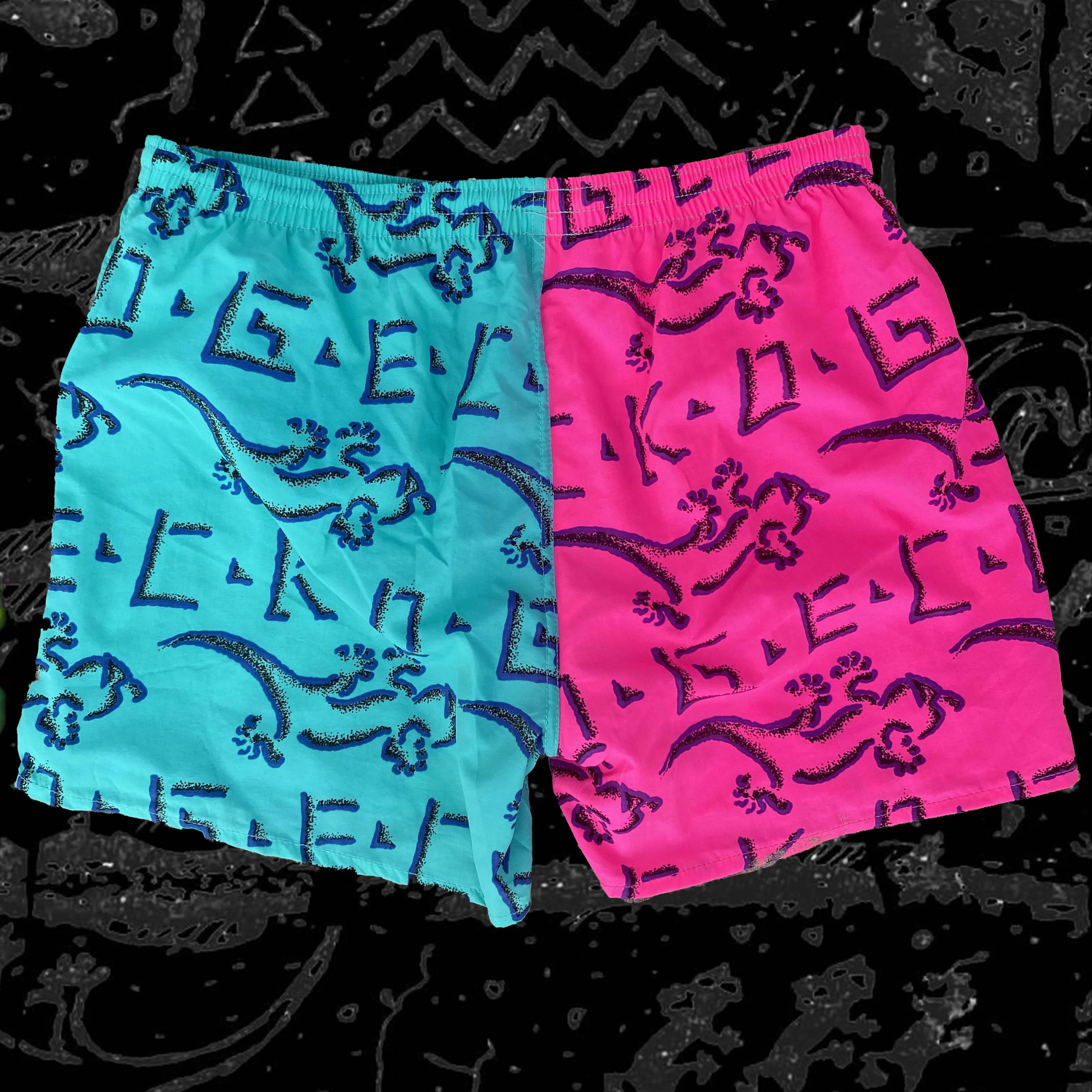 Original Neon Mint/Pink Split Petro Volley Shorts