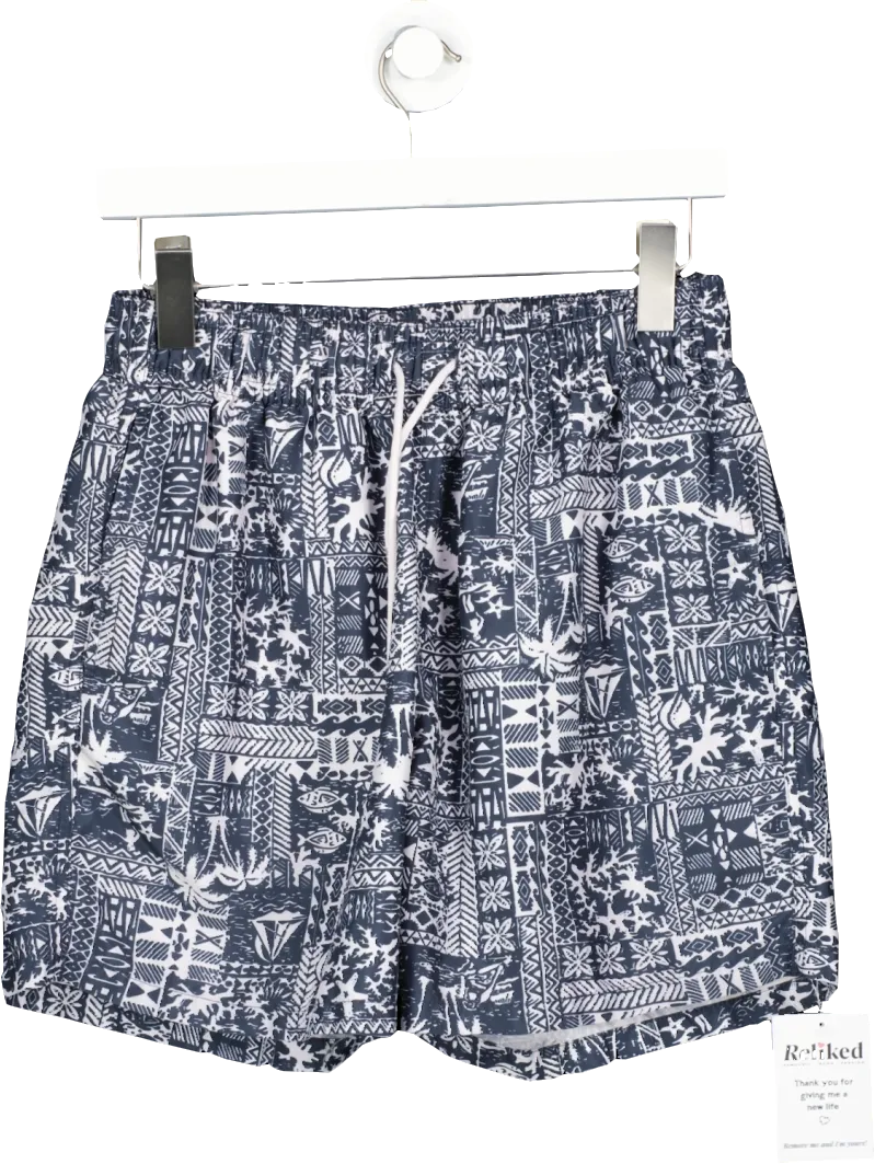 slate & stone Multicoloured Print Swim Shorts UK M
